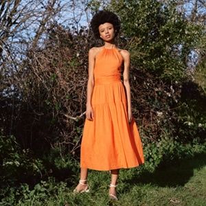 Rejina Pyo x & Other Stories Mulberry Silk Halter Midi Dress